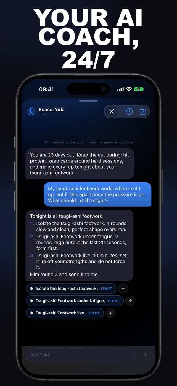 Judo AI: Dojo Partner app screen 3